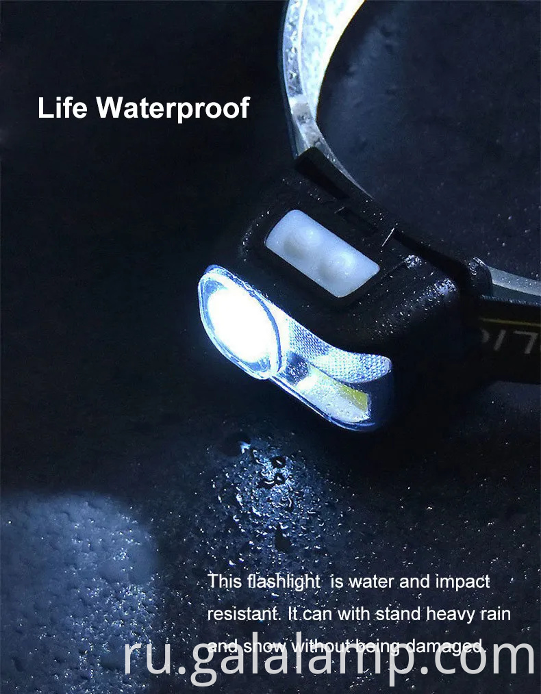 Ультра яркий перезаряжаемый светодиодный фар с датчиком движения